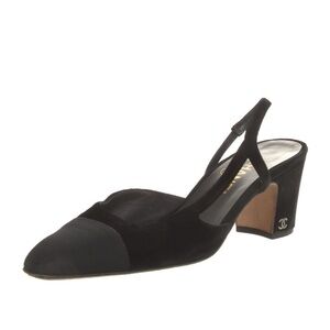Chanel Black Slingback Heels